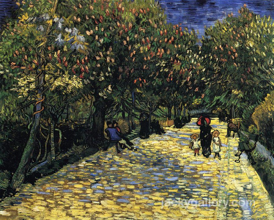 Avenue with Flowering Chestnut Trees, Van Gogh painting